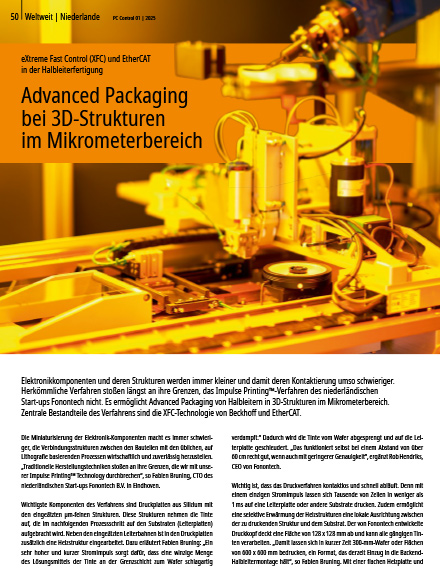 Advanced Packaging bei 3D-Strukturen im Mikrometerbereich