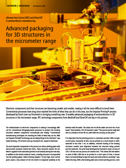 Advanced packaging for 3D structures in the micrometer range