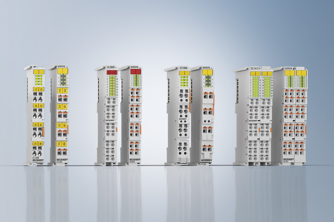 Modern connection technology with consistent form factor. The optimized ED terminals are fully backward compatible and also available with pluggable wiring level.