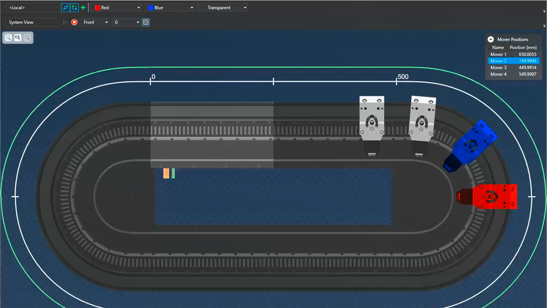 Working in simulation with the support of the XTS viewer